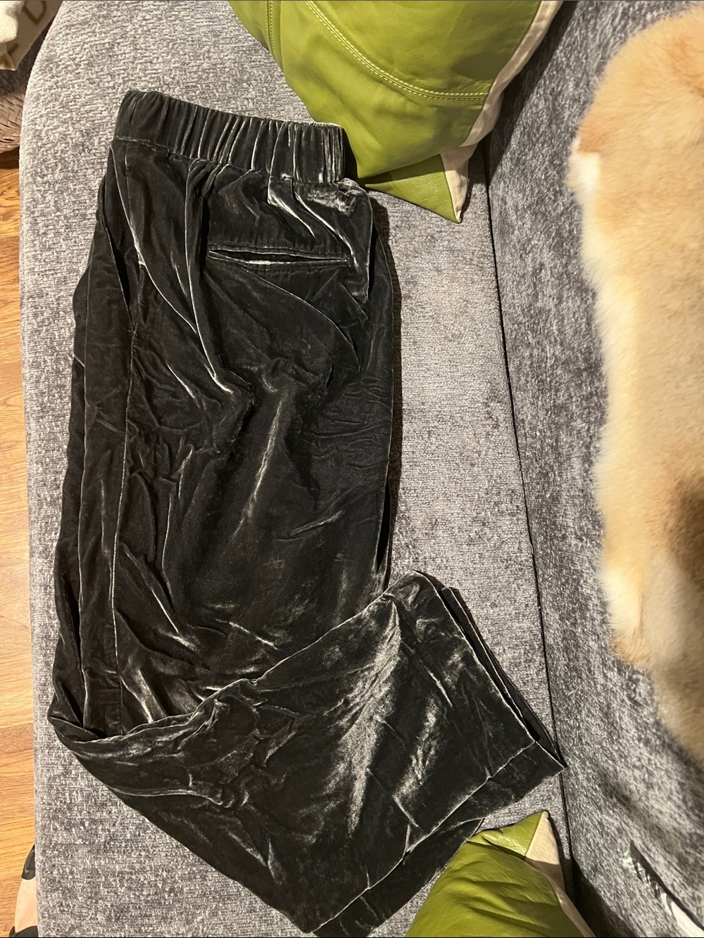 Charcoal Velvet Women’s Dress Pants
